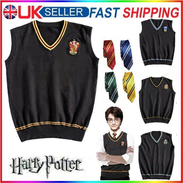 Harry Potter Vest Gryffindor Slytherin Sweatshirt Unisex Uniform Cosplay Sweater