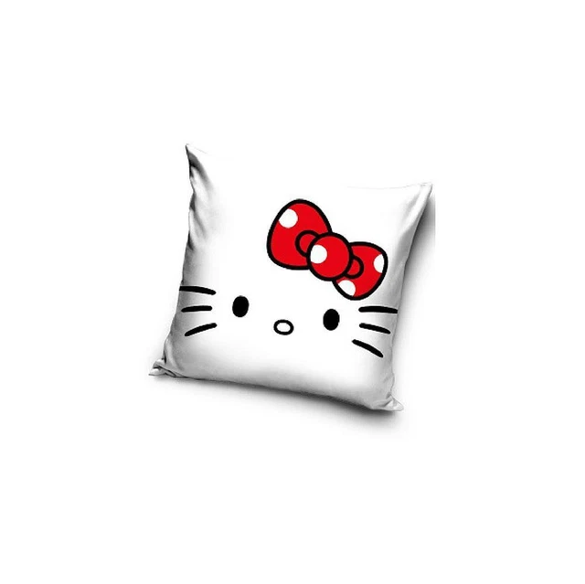 Hello Kitty Cuscino Pieno Sigillato Quadrato Fiocco Rosso Gatto Bambini Ragazze