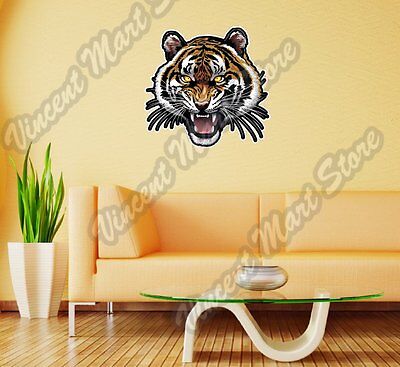 Tiger Roar Face Cat Wild Life Animal Wall Sticker Room Interior Decor 20"X25"