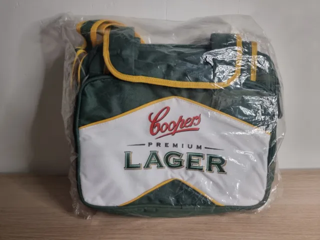 NEW: Coopers Premium Lager Beer Cooler Esky Ice Carry Bag Green/Yellow/White