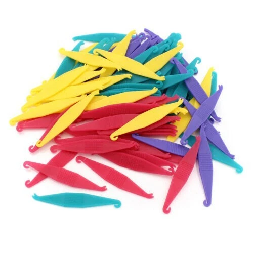 100Pcs Dental Orthodontic Elastic Placer Brace Rubber Bands Placers Mixed Color