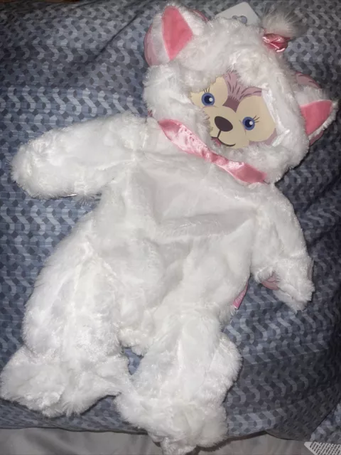 Disney Duffy Bear SHELLIE MAY Aristocats  MARIE OUTFIT Halloween COSTUME 17" NWT