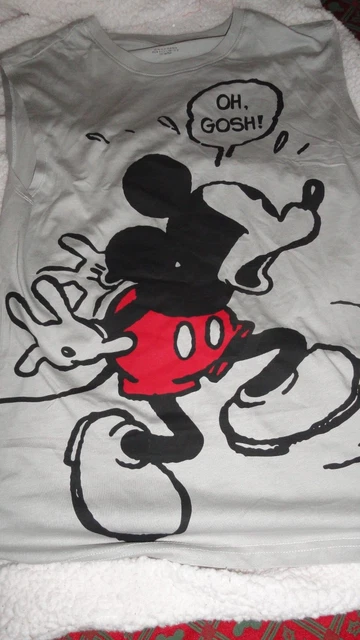 Medium Adult Mickey Mouse Gray "OH GOSH" Tank Top NWT Disney