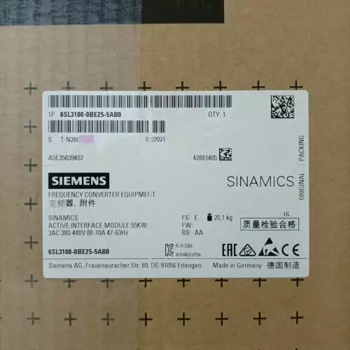 New Siemens 6SL3 100-0BE25-5AB0 6SL3100-0BE25-5AB0 SINAMICSS120 ACTIVE INTERFACE