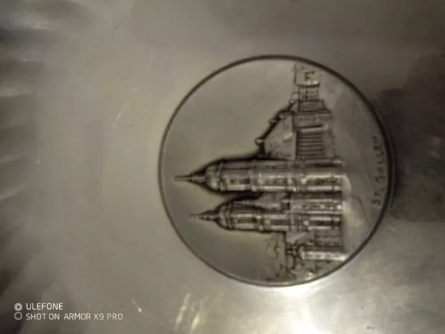 Vintage St.Gallen Hand Hammered Aluminum Plate Switzerland 2