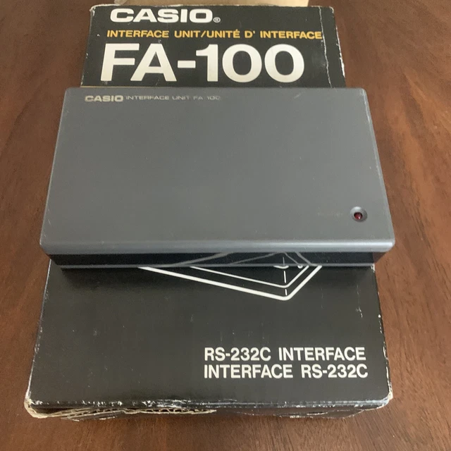 VINTAGE CASIO INTERFACE Unit Fa-100, Rs-232C, New In Original Pack 