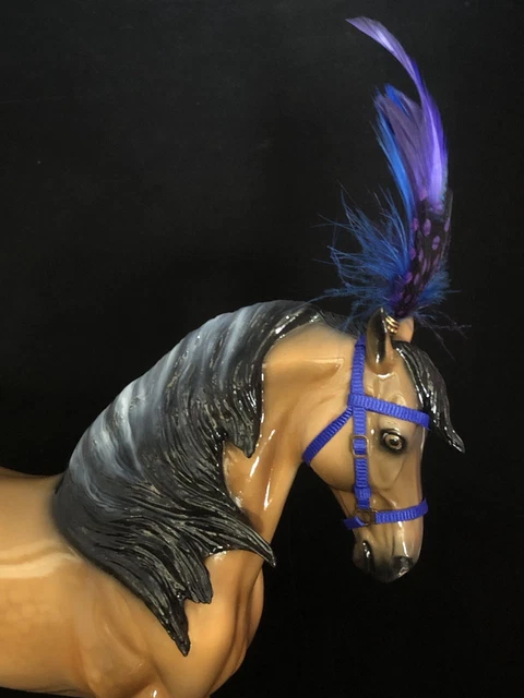 Custom Traditional Breyer Or Peter Stone Horse Tack Royal Blue Circus Halter