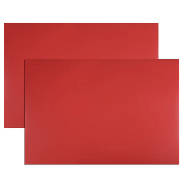 2 Pz Asciutto Cancella Flessibile Magnetico 11.7" x 8" Magnetico Foglio  Rosso