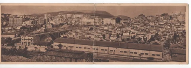 CPA double pliée-Algérie-VG Constantine vue du Pont de Sidi Rached- B