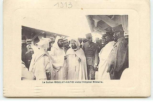Maroc - Le Sultan Moulay-Hafid visite l'Hôpital Militaire