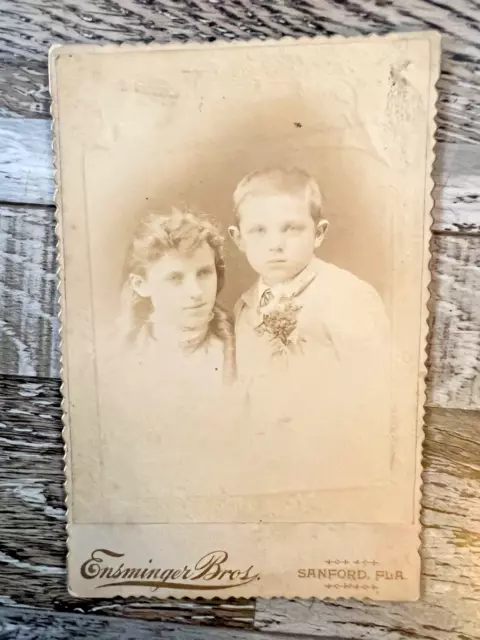 Antique, Cabinet Card Photo By Ensminger Bros Of Sanford Fl