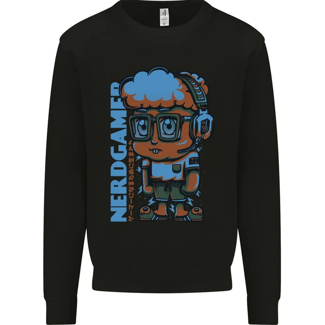 Nerd Funny Gamer Gaming Kids Sweatshirt Jumper