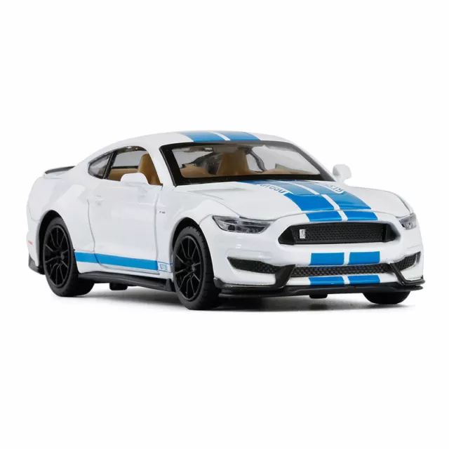 1:32 Ford Mustang Shelby GT350 modelo coche diecast coche regalo para niños blanco