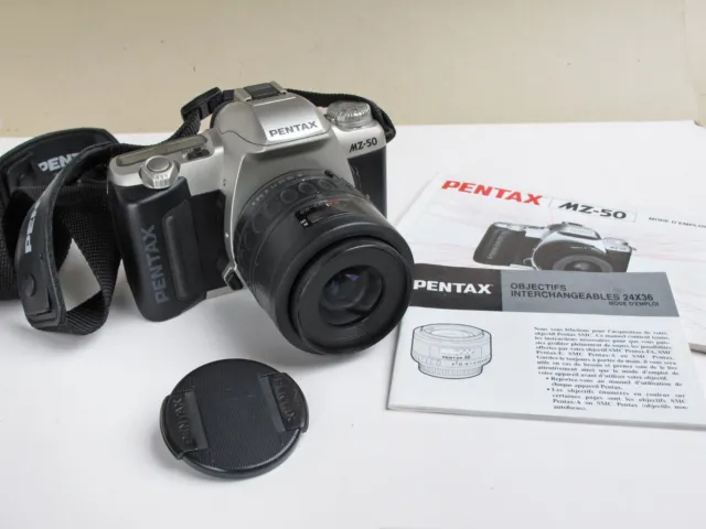 Reflex 24x36 - Pentax MZ 50 et zoom 35/80mm 4/5,6 - TB état - Défectueux