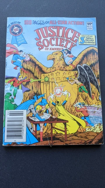Justice Society Of America #21 February 1982 DC Comics Blue Ribbon