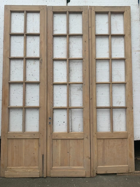 Suite De Trois Portes De Passage Moulurées A Double Faces XIX Siecle 212991