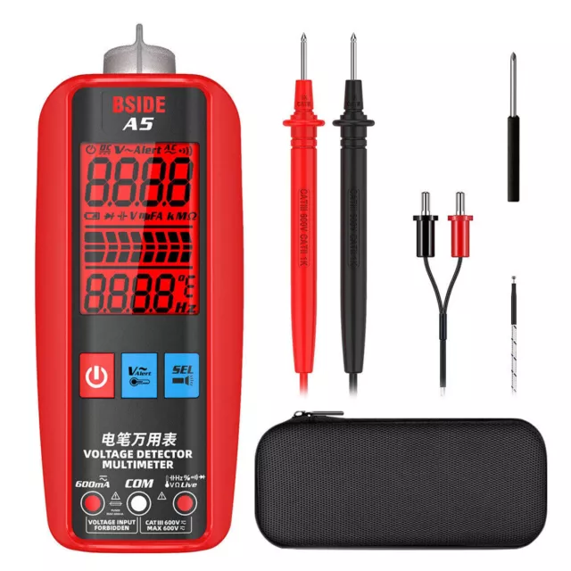 Automatic Smart Digital Multimeter Auto Range Tester RMS Ohm Hz Voltage Meter