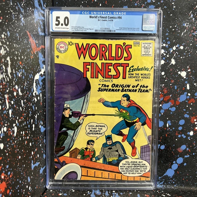 World’s Finest #94 (May 1958, DC) CGC GRADED 5.0 - ORIGIN BATMAN & SUPERMAN TEAM