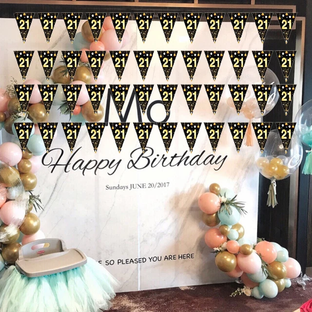 1 juego de pancartas de cumpleaños, corona decorativa multifuncional, guirnalda, bandera,