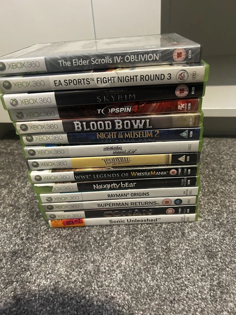 Bundle Of 14 Xbox 360 Games Oblivion Skyrim WWE Sonic Fight Night
