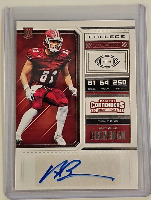 2018 Panini Contenders Draft Picks - College Ticket #208 Adam Breneman (AU, RC)