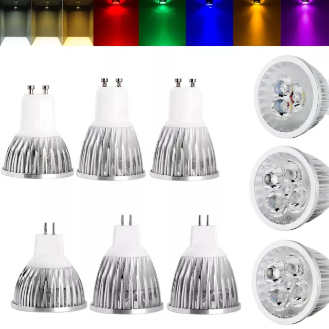 Dimmable LED Spotlight Bulbs 9W 12W 15W GU10 110V 220V MR16 12V Lamp 8 Colors ST