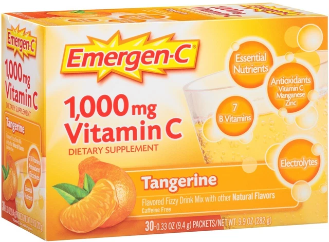 Original Formula Emergen-C de Alacer, paquete de 30 mandarina paquete de 5