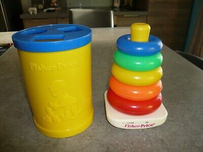 tour Fisher LOT  JOUETS  1er AGE FISHER-PRICE Années 77 Baril formes Occasion 