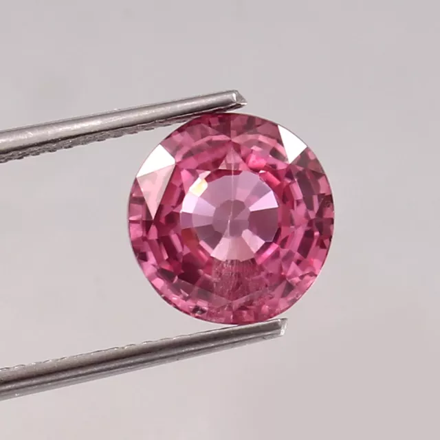 Natural Flawless Mozambique Pink Tourmaline Round Cut Loose Gemstone 5.45 Ct