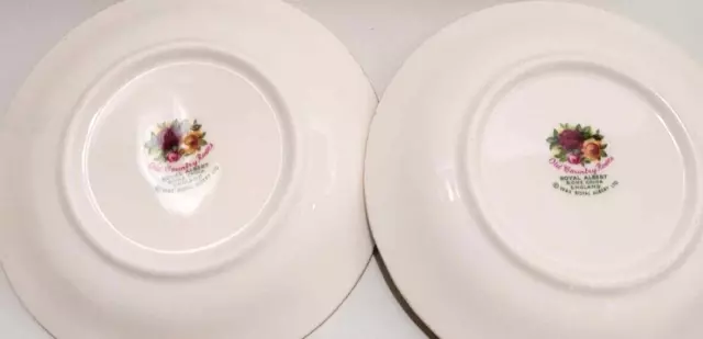 ROYAL ALBERT ENGLAND 1962 OLD COUNTRY ROSES 4.75 INS COASTER PIN DISH x2 2