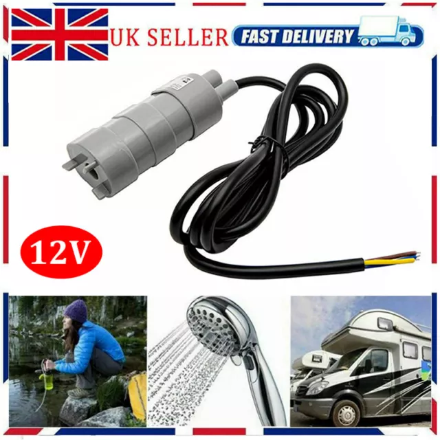 12V Electric High Flow Water Pump 600L/H Submersible Camper Caravan Motorhome UK