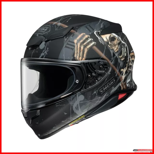 Casco moto integrale Shoei NXR 2 Faust TC-5 Nero Opaco Teschio