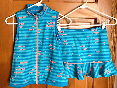 Slazenger Golf Girls Small Medium S M Skirt Skort Reversible Jacket Top Set
