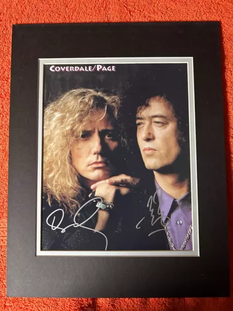 Coverdale/Page, Music ICONS,   autographed 8x10  photo, matted to 11x14 frame!