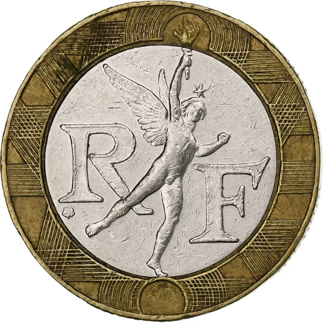 [#1250654] France, Génie, 10 Francs, 1991, TB+, Bimétallique, Gadoury:827, KM:96