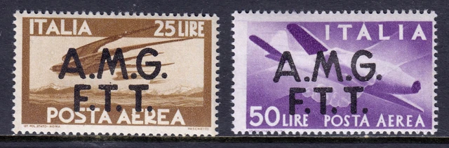 Italy — Trieste — Scott C5,C6 — Occupation Amg Overprint — Mh — Scv $139.00