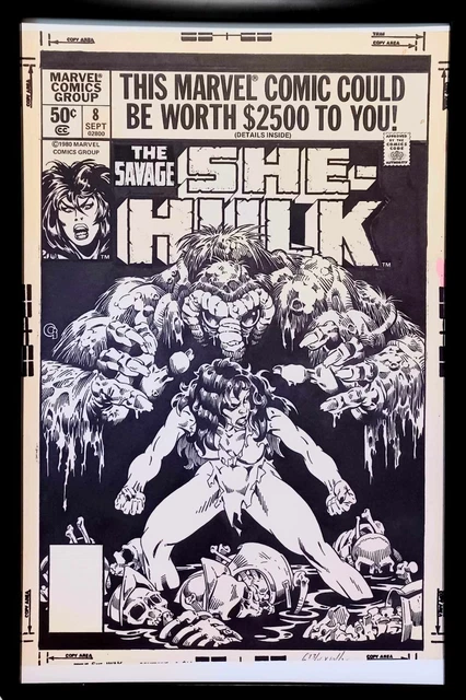 She-Hulk #8 Michael Golden 11x17 FRAMED Original Art Poster Print Marvel Comics