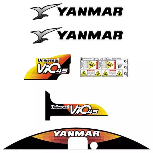 Yanmar VIO45-5 Decals Stickers Kit Set Mini Excavator