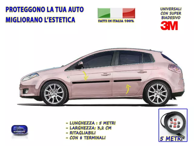 FIAT BRAVO TUNING Strisce adesive auto gomma salva paraurti esterna  sportelli EUR 49,90 - PicClick IT
