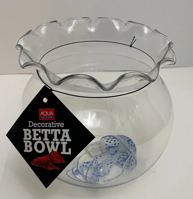 Aqua Culture Decorative Beta Bowl Suction Cup Jellyfish Fish Tank Aquarium New