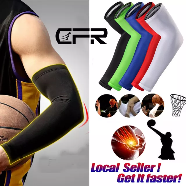 COMPRESSION ARM SLEEVES Baseball Football Basketball Sleeve Soft' Elbow Pad  2024 £5.78 - PicClick UK