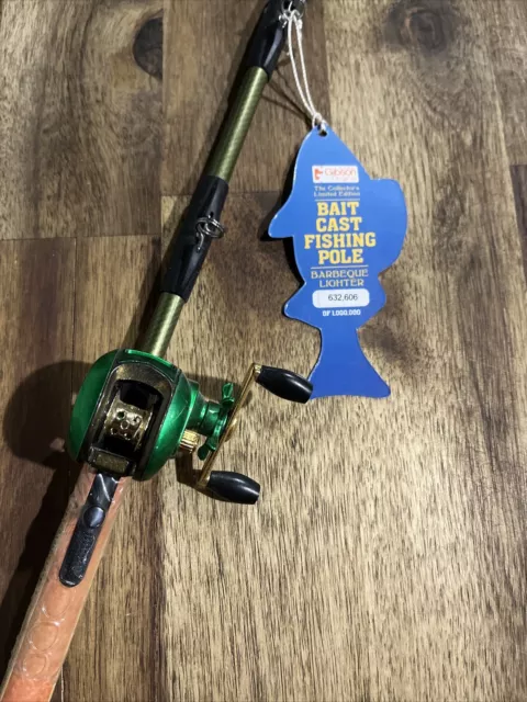 GREEN GIBSON ORIGINAL the Bait Cast Fishing Pole Barbeque Lighter