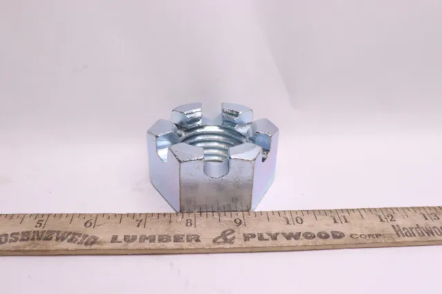 SMA Slotted Plated Hex Nut 1-3/4-5 UNC 120-84828