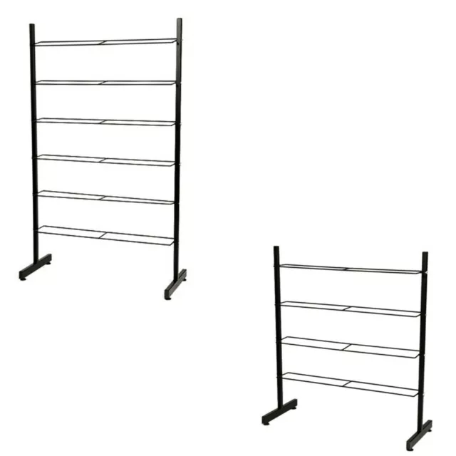 Shoe Shop Footwear Display Rack,Rail,Multi Shelf/ 6,4-Tier Stand For Retail,Home