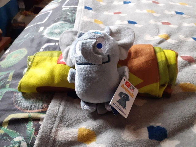 Emirates Fly Be Savannah The Elephant Plush & Blanket, BNWT