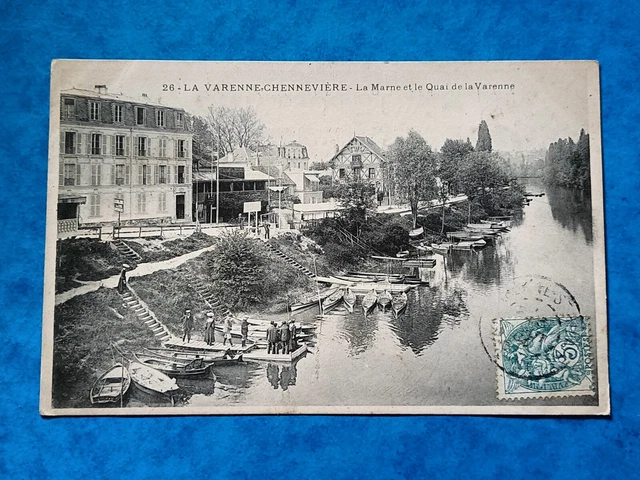 CPA 94 LA VARENNE-CHENNEVIERE - La Marne et le Quai de la Varenne