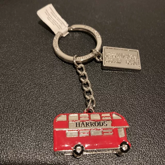 Brand New Harrods 3D Metal BUS Keyring London UK  Gift Souvenir Christmas