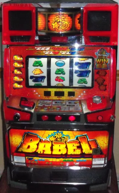 Japanese Pachislo Babel Slot Machine Uses Quarters Or Tokens