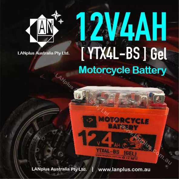 12V 4AH YTX4L-BS Gel Motorbike Battery Dirt Bike ATV Quad Scooter Gokart Mower