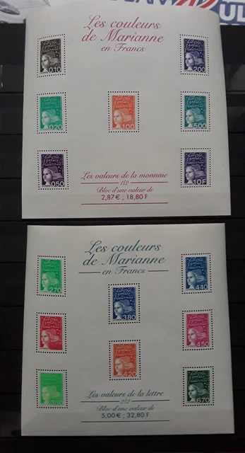 Bloc feuillet neuf Y&T BF37 France 6 timbres 3391 à 3396 artistes de la chanson de 2001 timb94 - Collection